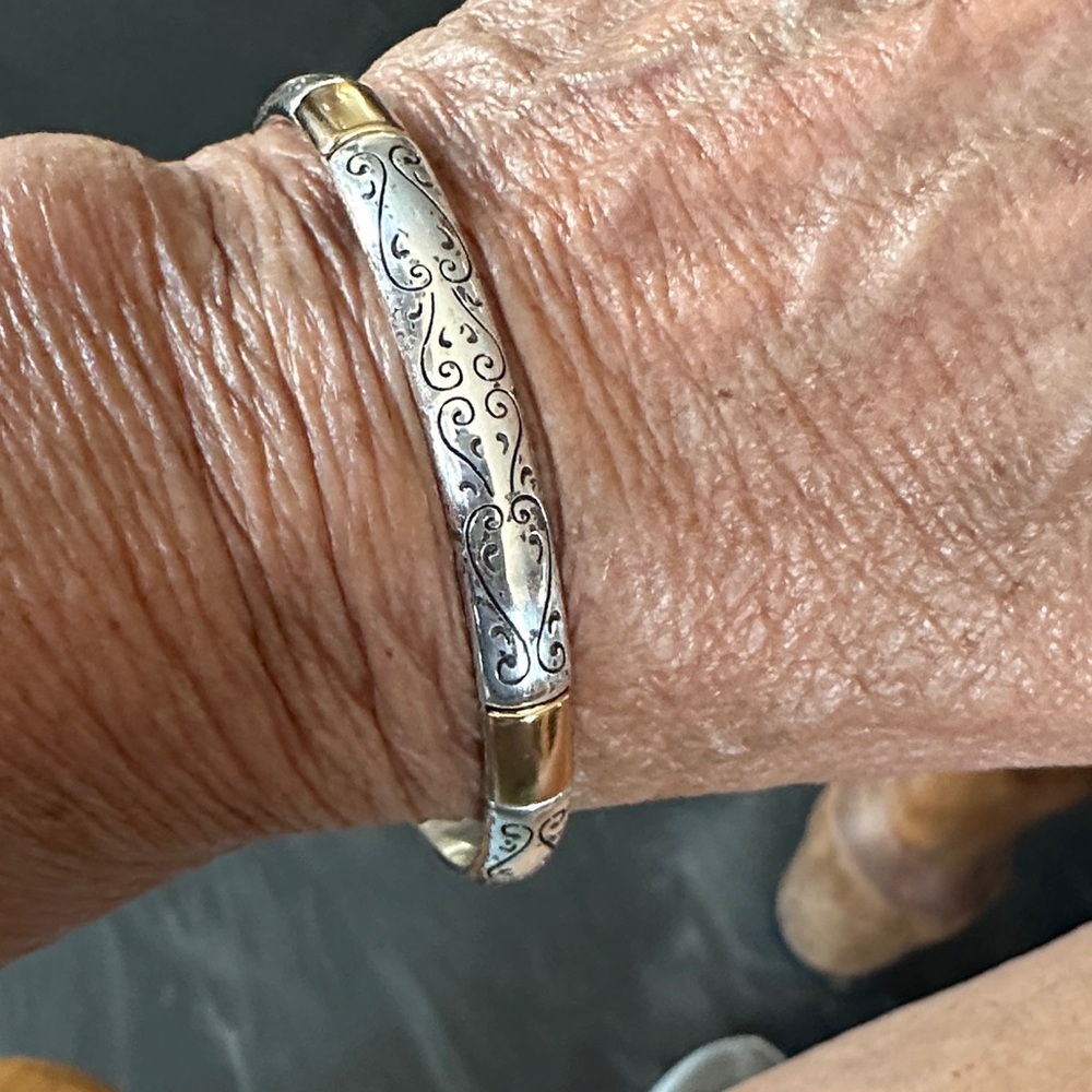 Brighton Silver and Gold Swirl Bracelet